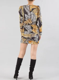 ABITO CORTO LEOPARDATO CON GONNA ADERENTE
