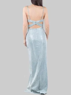 ABITO LUNGO A SIRENA REALIZZATO IN FULL STRASS