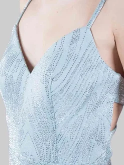 ABITO LUNGO A SIRENA REALIZZATO IN FULL STRASS