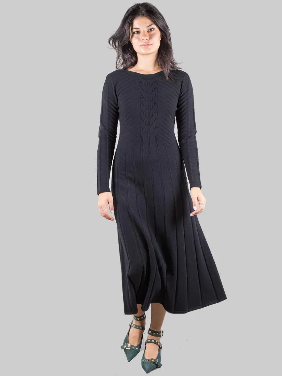 Abito midi in maglia