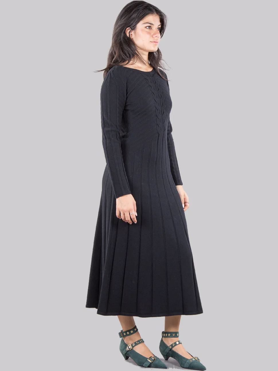 Abito midi in maglia
