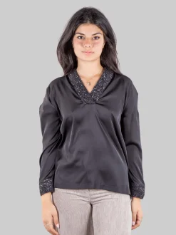 Blusa con inserti