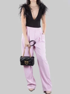 BORSA MINI LOVE PUFF IN NAPPA NERA E ORO