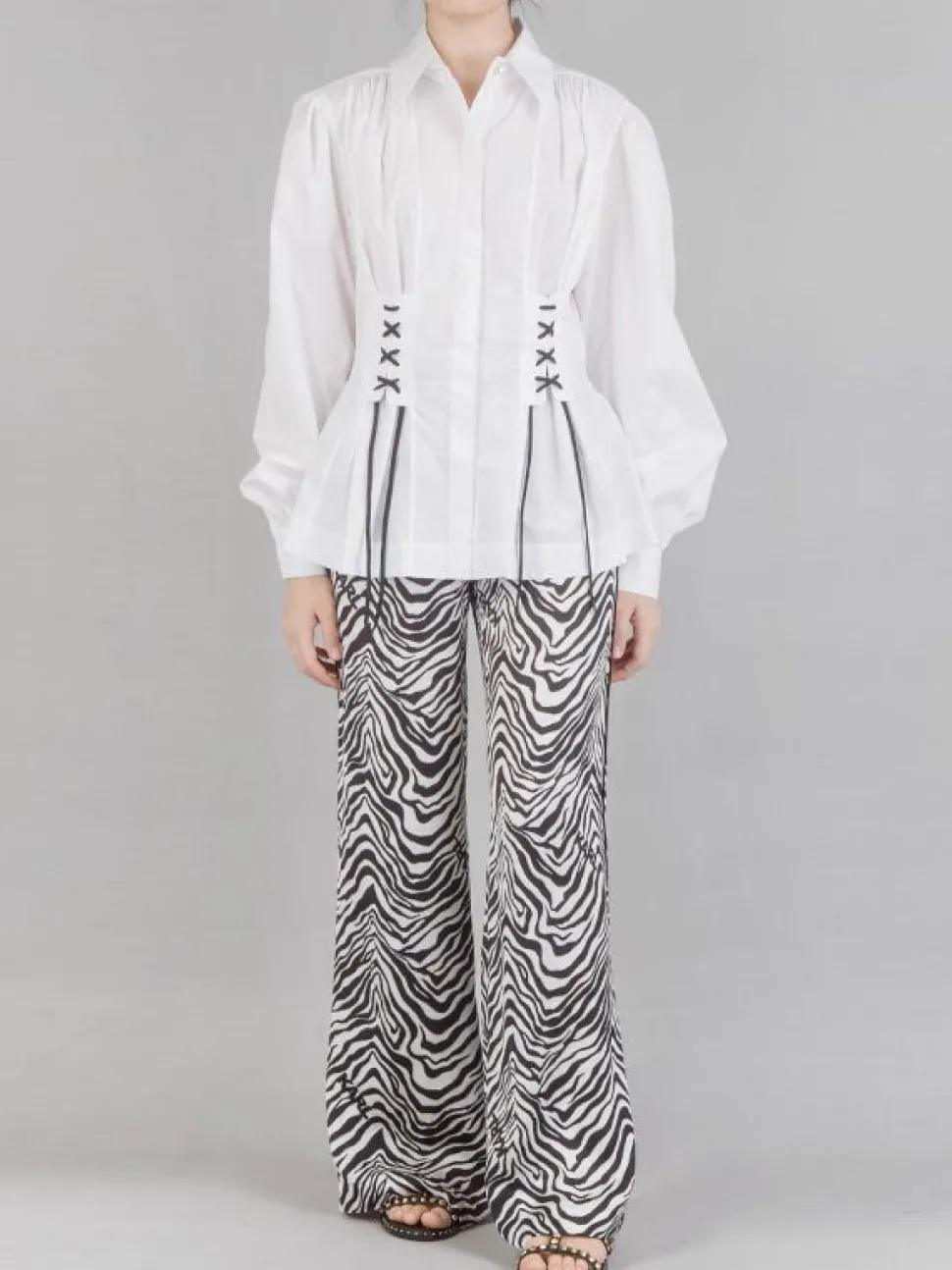 CAMICIA BUSTIER IN COTONE ORGANICO
