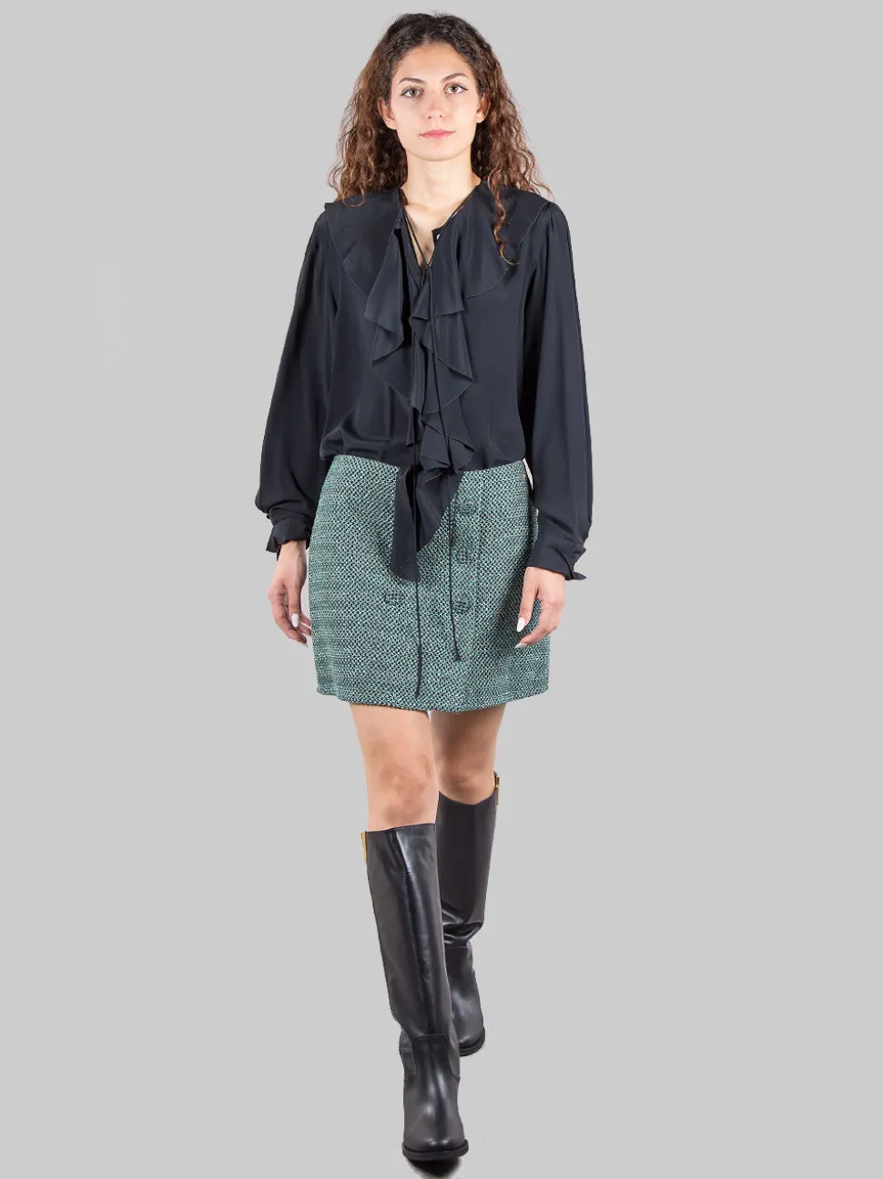 Camicia con ruches