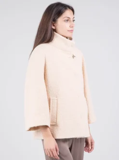 Cappa in lana bouclé