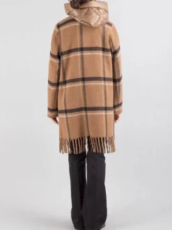 CAPPOTTO IN MISTO LANA CON INSERTI IN PIUMINO