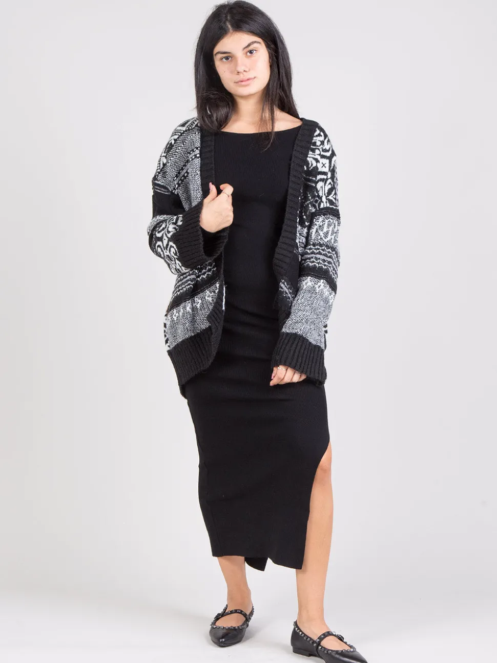 Cardigan con cintura