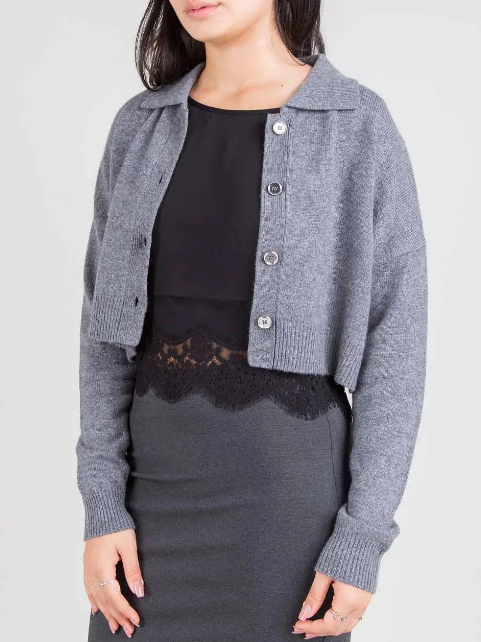 Cardigan con top