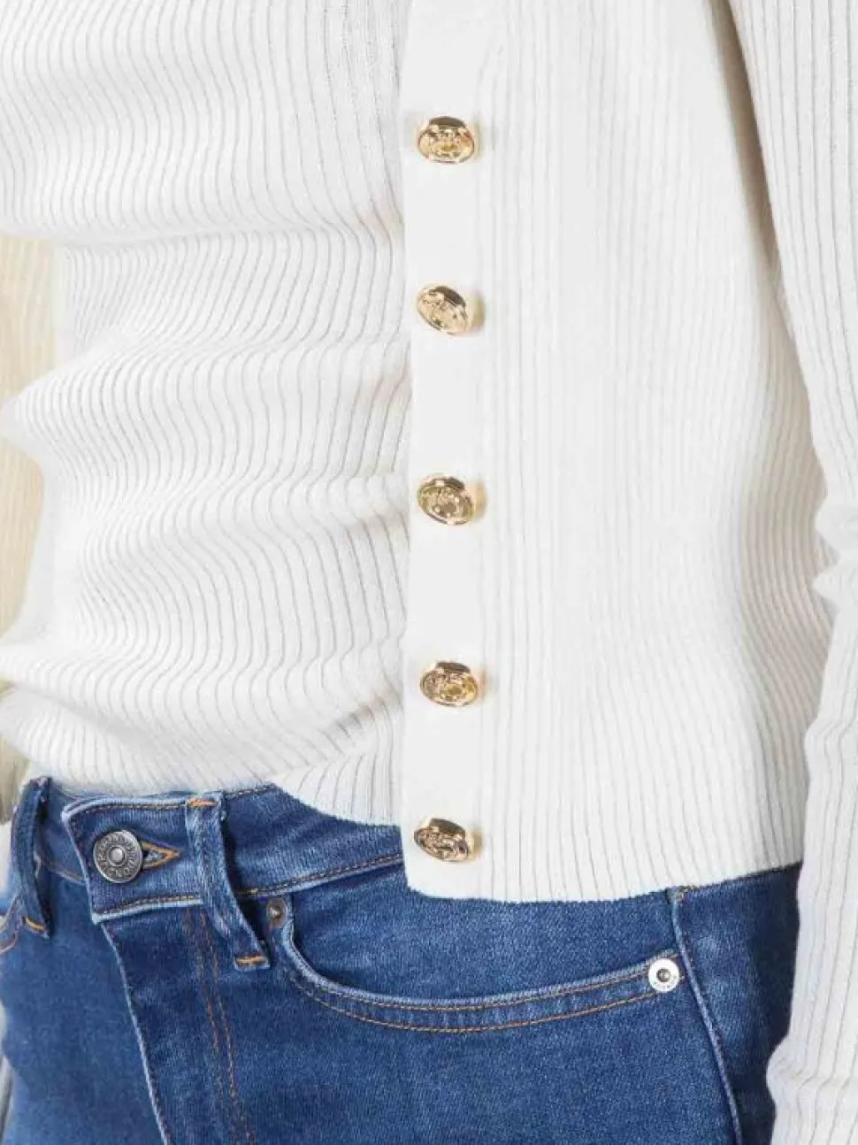CARDIGAN TILACINO BIANCO CON LOGO TRASPARENTE