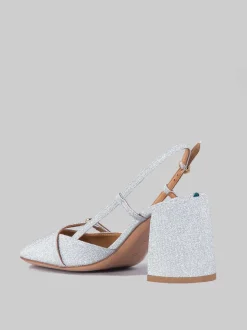 Décolleté slingback micro glitter