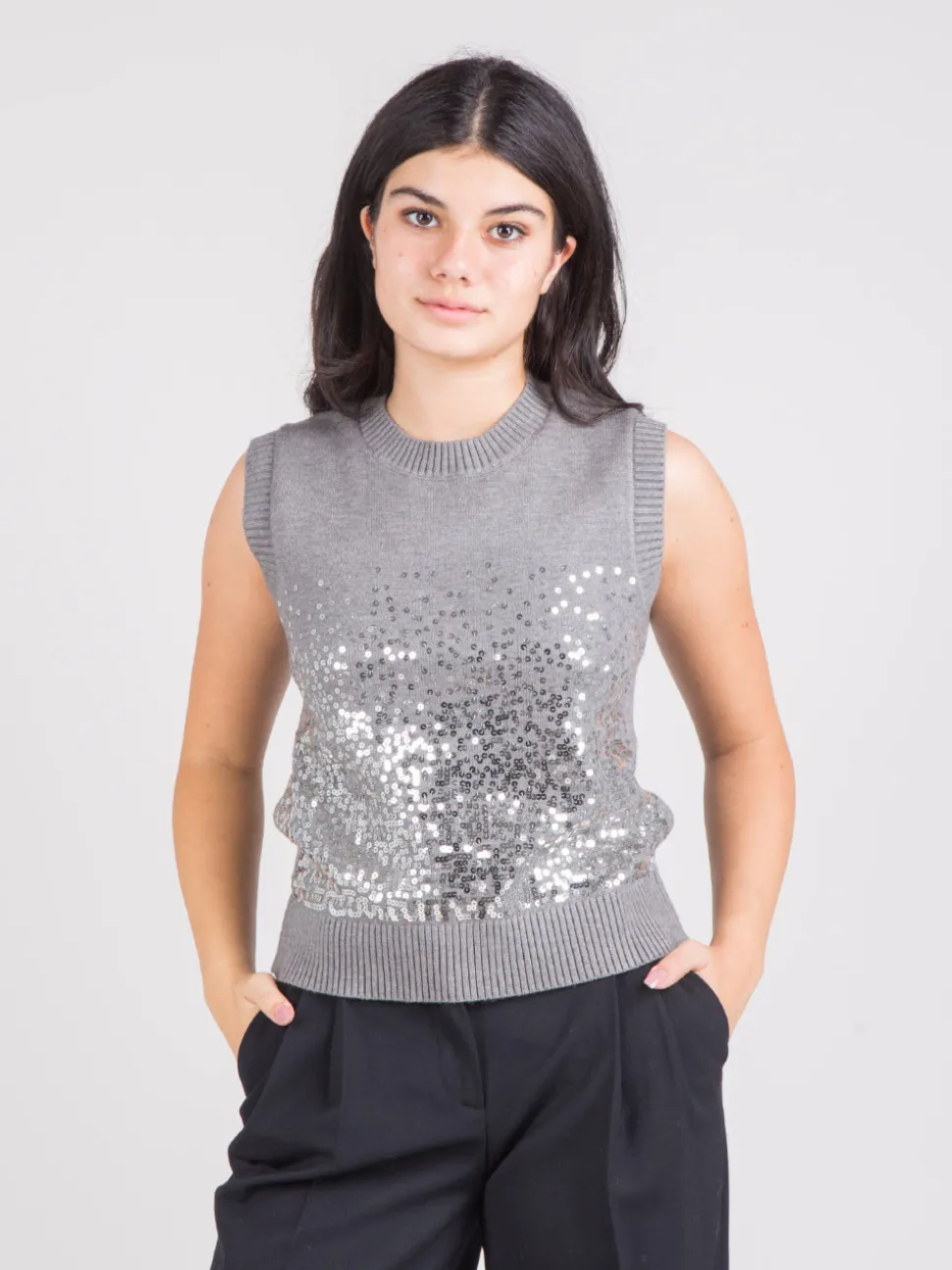 Gilet con paillettes