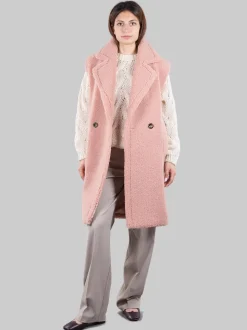 Gilet lungo in ecopelliccia