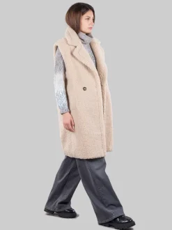 Gilet lungo in ecopelliccia