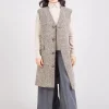 Gilet lungo in tweed