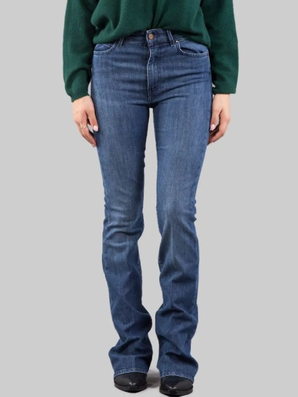 JEANS 5 TASCHE FLARE IN DENIM ELASTICIZZATO SLIM FIT