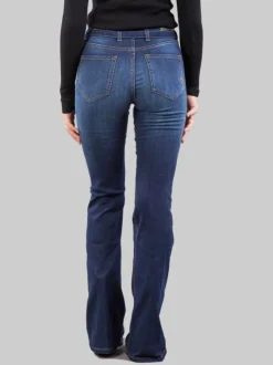 JEANS FLARE SLIM FIT IN TESSUTO ELASTICIZZATO CON CINTURA LOVE BIRDS