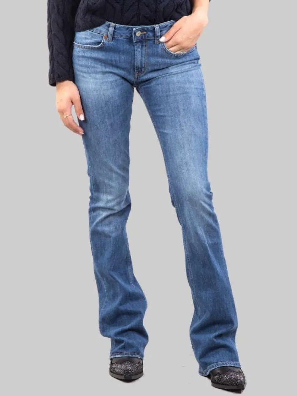JEANS LOLA FLARE A VITA BASSA