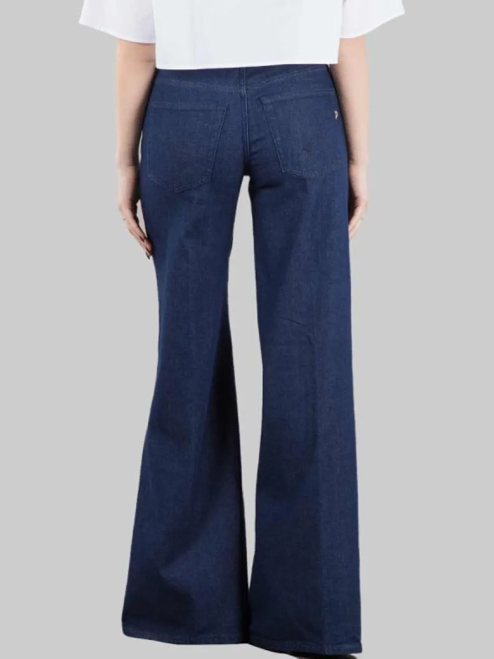 JEANS MARLEN IN COTONE ELASTICIZZATO WIDE LEG