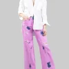 JEANS MIRANDA IN DENIM LAVATO ROSA CON ROTTURE
