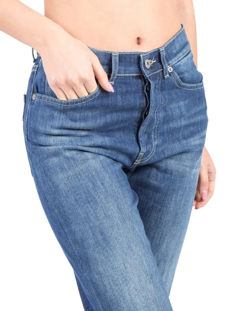 JEANS NINA IN DENIM ELASTICIZZATO A VITA ALTA