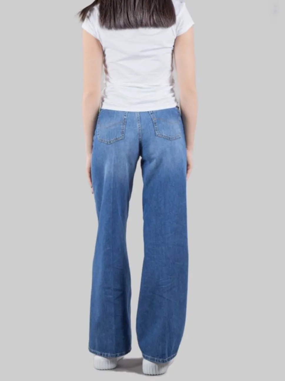 JEANS PALAZZO MODELLO 5 TASCHE LAVAGGIO MEDIO