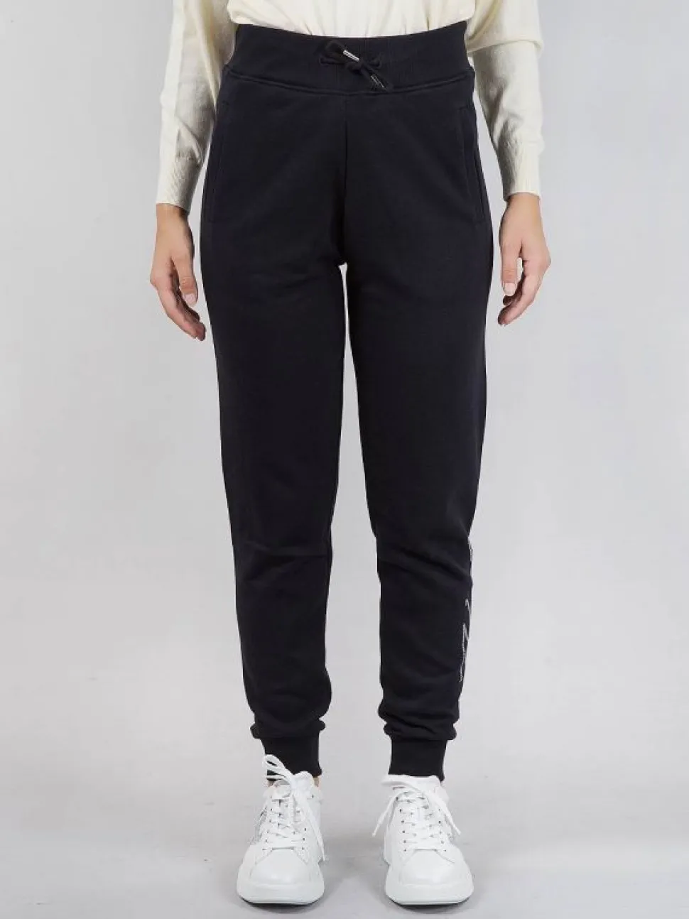 JOGGER IN COTONE CON LOGO KARL IN STRASS
