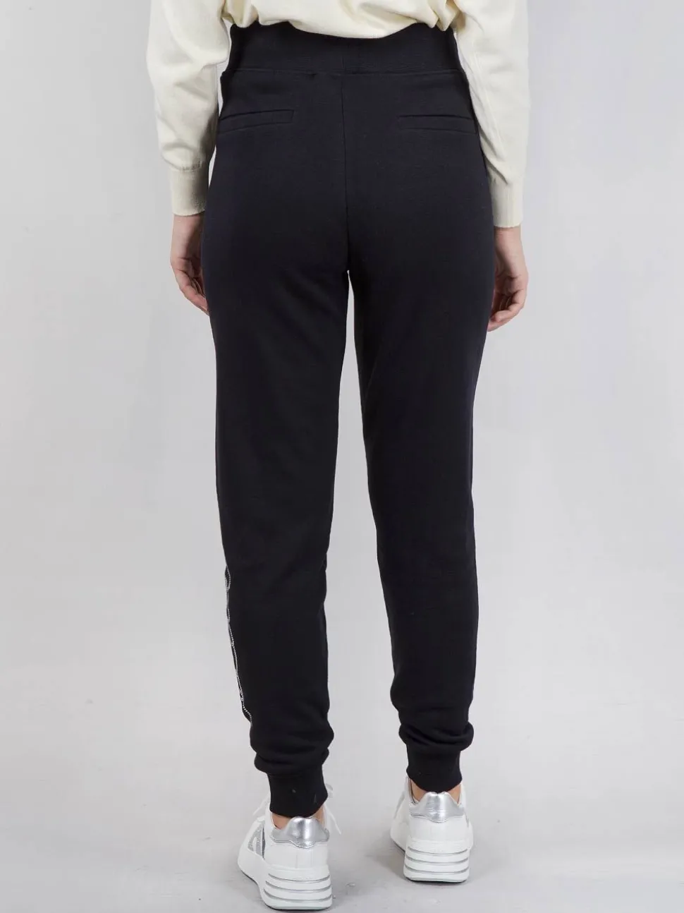 JOGGER IN COTONE CON LOGO KARL IN STRASS