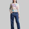MAGLIA GIROCOLLO BEIGE CON GRAFICA "C'EST L'AMOUR" E CUORI