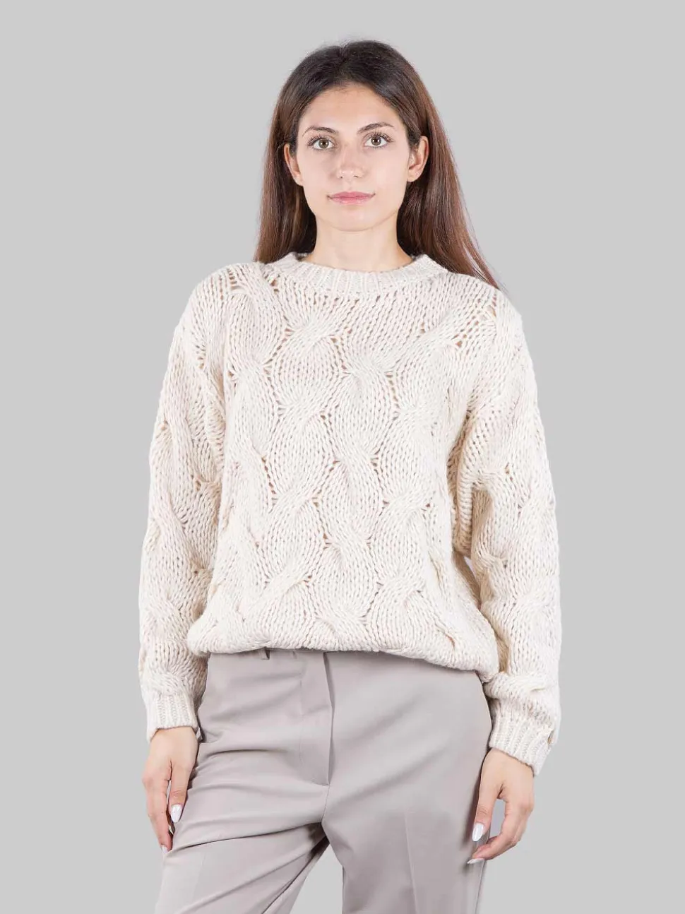 Maglione a trecce