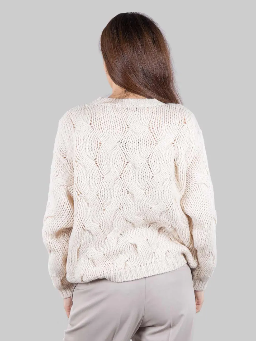 Maglione a trecce