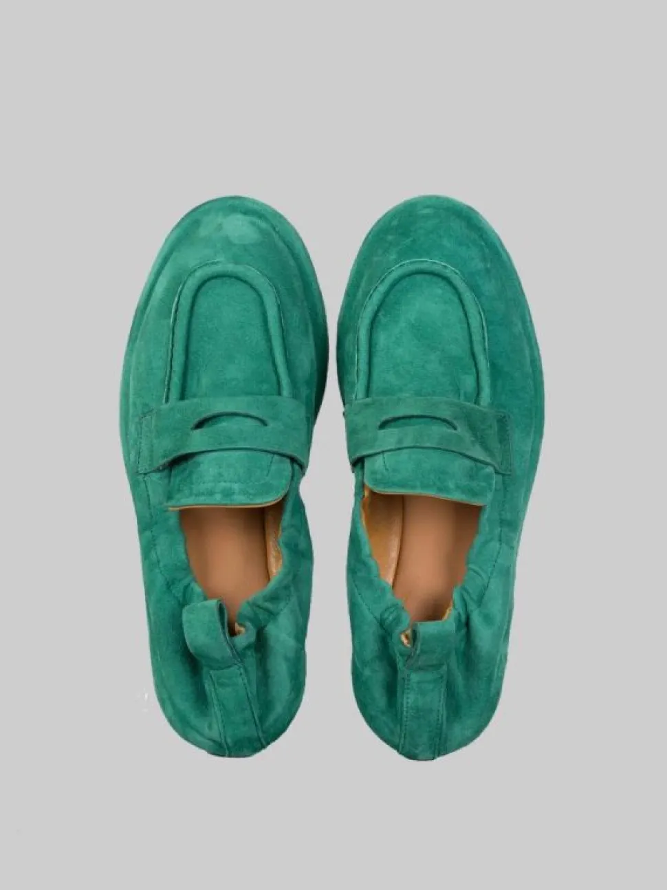 MOCASSINI VERDI IN SUEDE