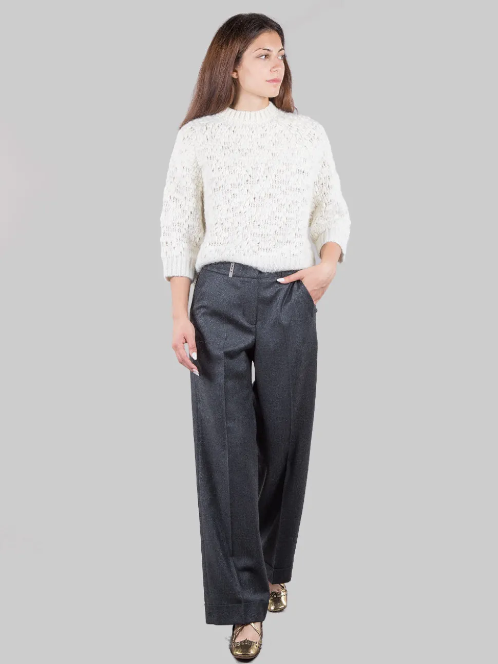 Pantaloni con risvolti
