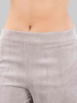Pantaloni cropped in velluto
