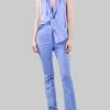 PANTALONI FLARE BLU PERVINCA