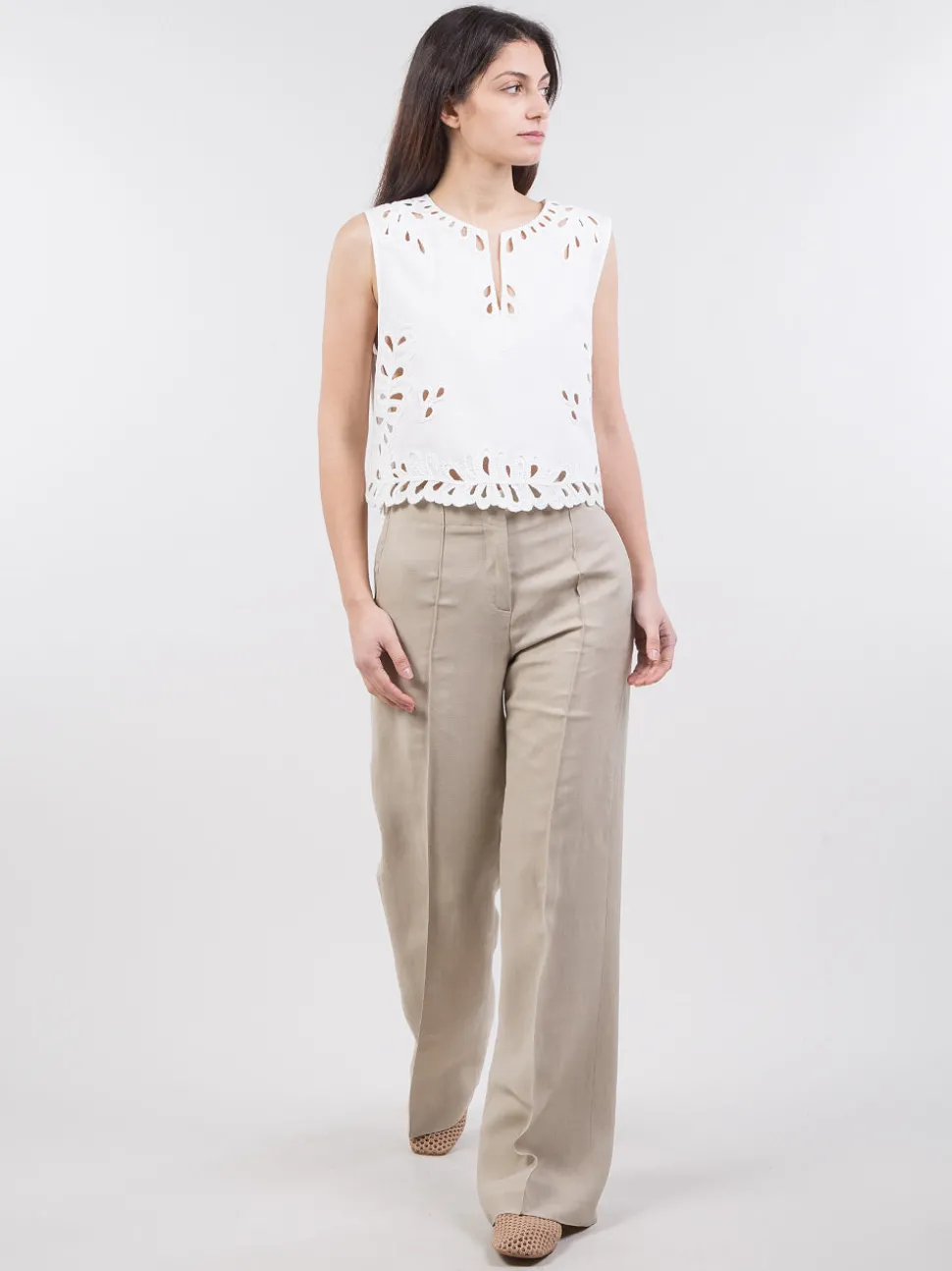 Pantaloni in crêpe