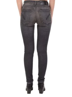 PANTALONI IRIS SUPERSKINNY IN DENIM LAVATO NERO
