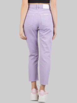 PANTALONI JEANS MODELLO 5 TASCHE IN DENIM LILLA