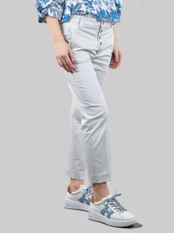 PANTALONI NIMA GRIGIO GHIACCIO CON BOTTONI GIOIELLO