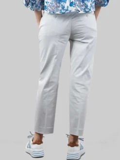 PANTALONI NIMA GRIGIO GHIACCIO CON BOTTONI GIOIELLO