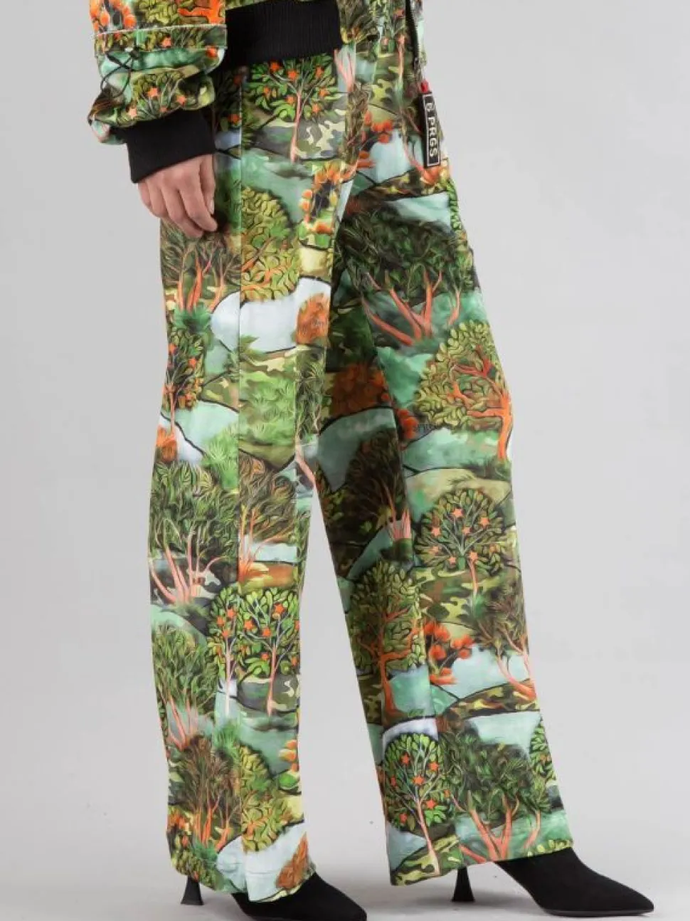 PANTALONI PALAZZO IN VELLUTO A FANTASIA