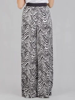 PANTALONI WIDE LEG IN VISCOSA STAMPATA