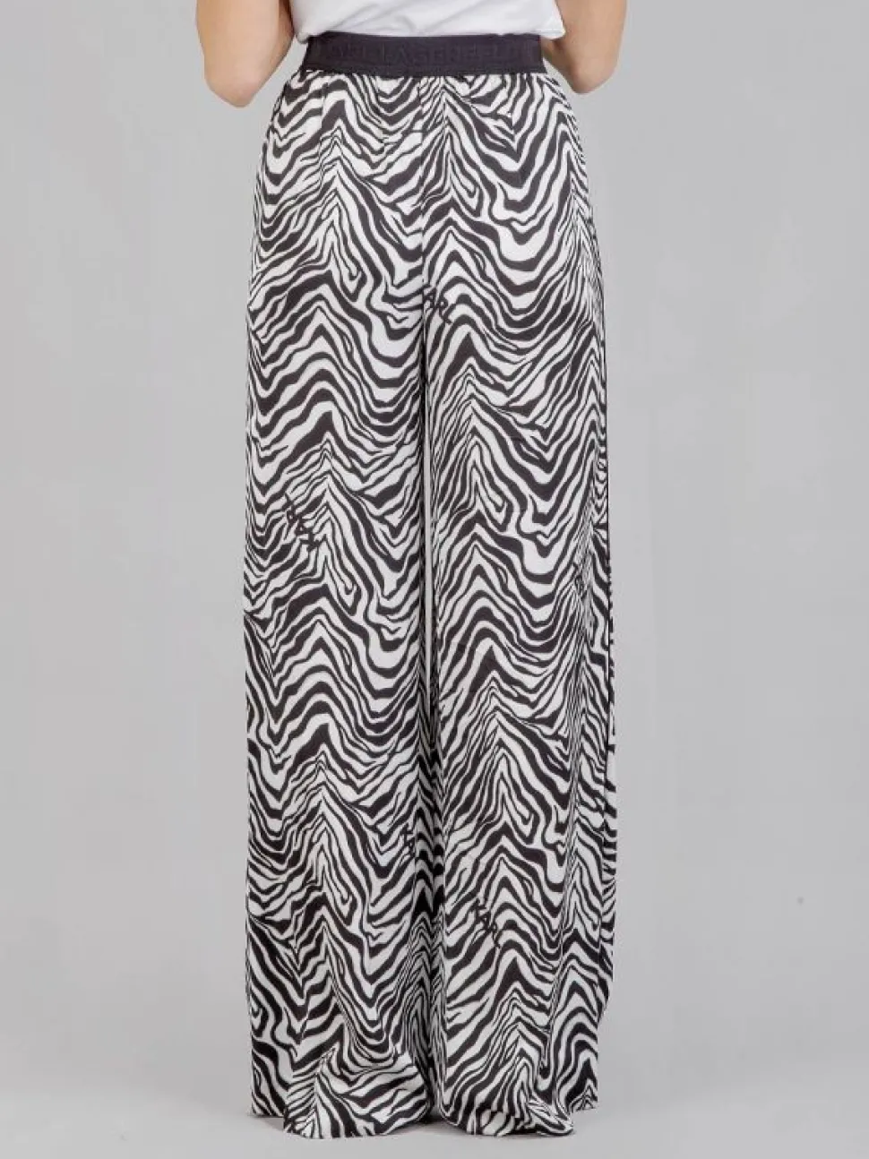 PANTALONI WIDE LEG IN VISCOSA STAMPATA