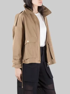 PARKA CORTO POLIDORA IN COTONE TECNICO VERDE