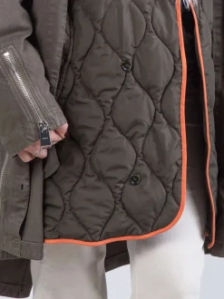 Parka lungo con ecopelliccia