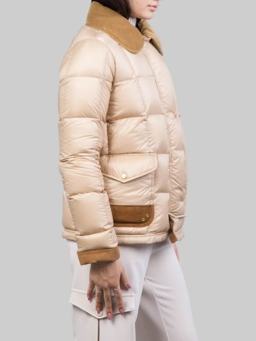 PIUMINO CORTO ARCHIVE BEIGE 3 GANCI