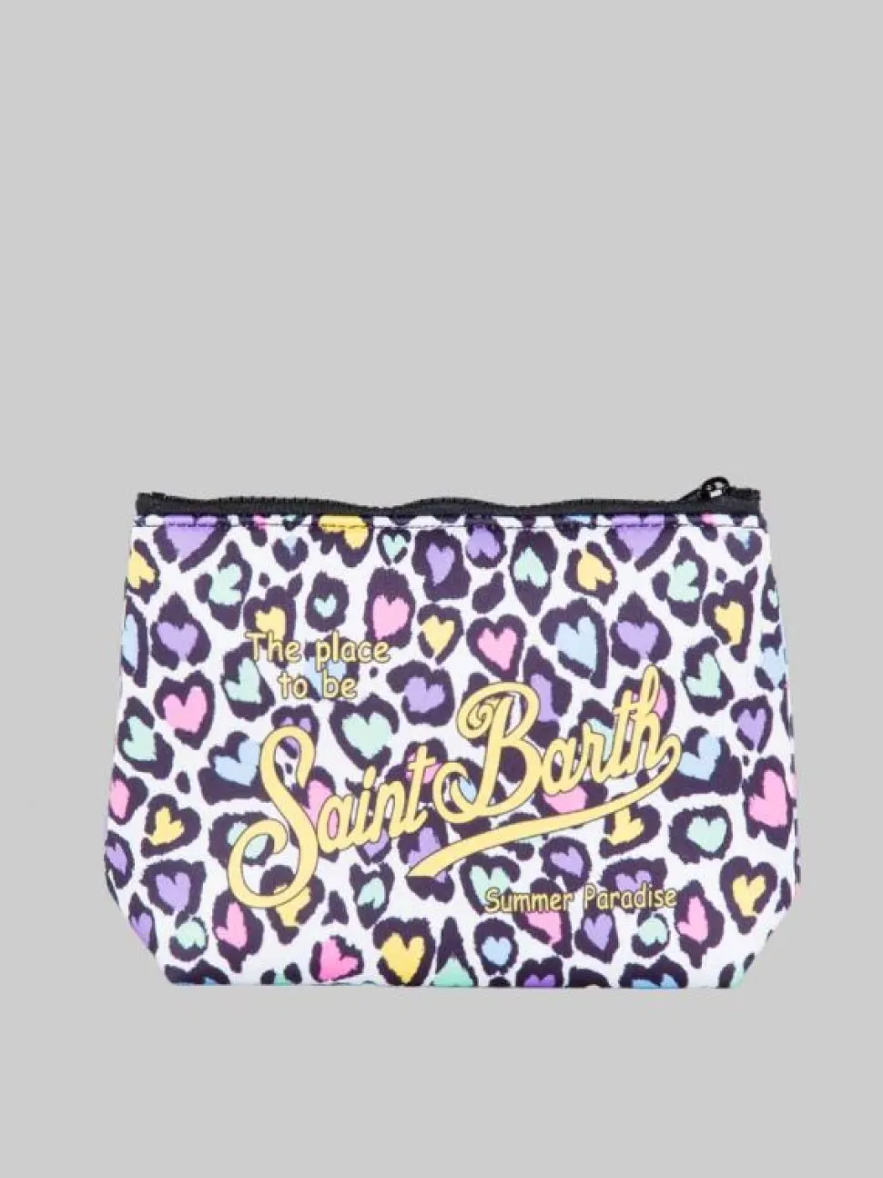 POCHETTE ALINE IN SCUBA A FANTASIA CUORI MULTICOLORE
