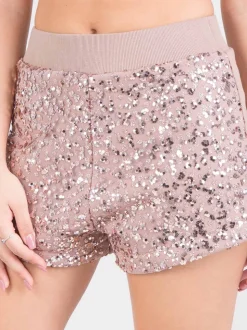 Shorts in glitter e paillettes