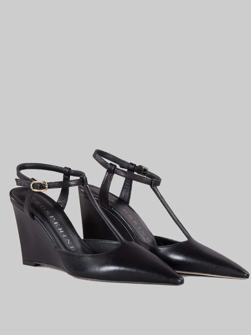 Slingback affusolata con zeppa