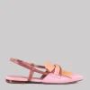 Slingback in pelle multicolore